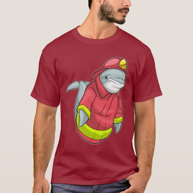 Abteilung für Feuerwehrfeuer Dolphin T-Shirt (Vorderseite)