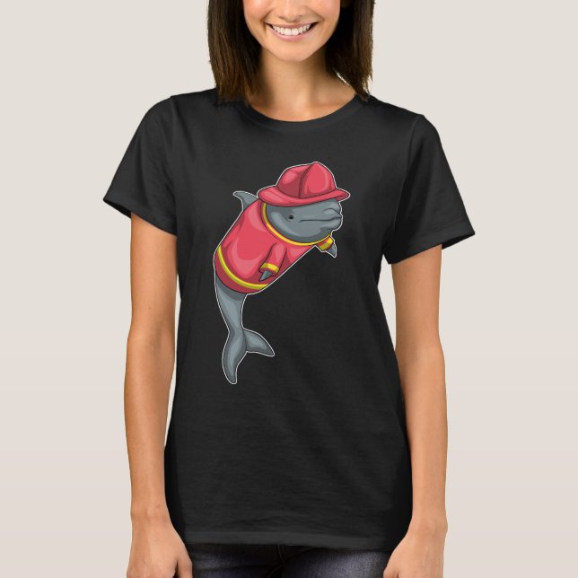 Abteilung für Feuerwehrfeuer Dolphin T-Shirt (Vorderseite)