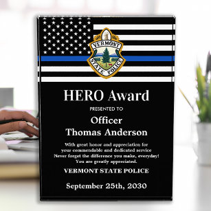 Abteilung "Polizeiliche HERO" - Kundenspezifische  Acryl Auszeichnung