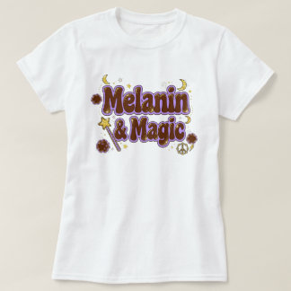 Abteilung Real Life Melanin Magic - Retro 70er Jah T-Shirt