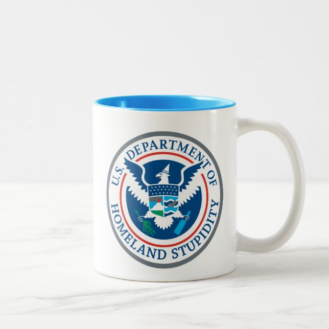 Abteilung von heimatStupidity Zweifarbige Tasse (Rechts)