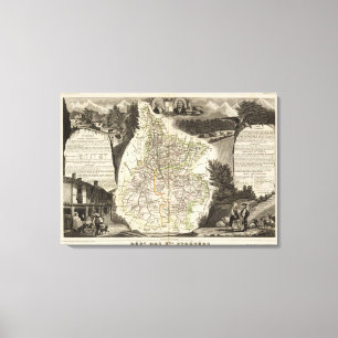 Abteilung von Htes Pyrenäen Leinwanddruck