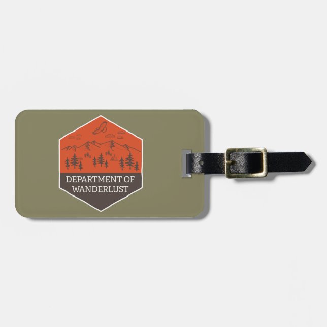 Abteilung von Wanderlust Gepäckanhänger (Vorderseite horizontal)