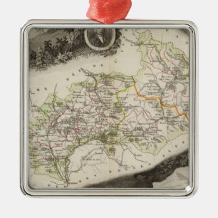 Abteilungs-De Hautes-Albes Silbernes Ornament