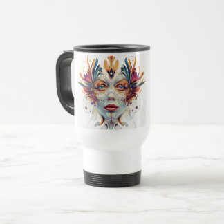 Abtract Women Art Travel Mug Reisebecher