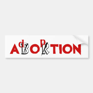 ABTREIBUNG/Adoption Autoaufkleber