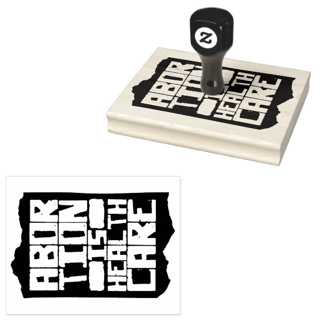 Abtreibung ist Unterstützung der Gesundheitsfürsor Gummistempel (Stempel)