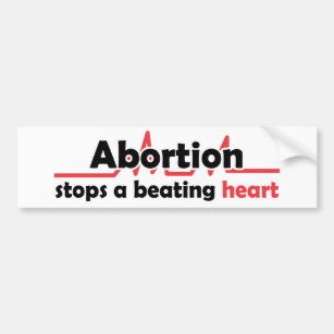 Abtreibung stoppt ein schlagendes Herz Autoaufkleber