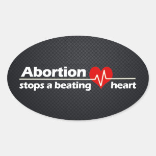 Abtreibung stoppt ein schlagendes Herz, Pro-Life Ovaler Aufkleber