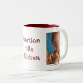 Abtreibung tötet Kinder Zweifarbige Tasse