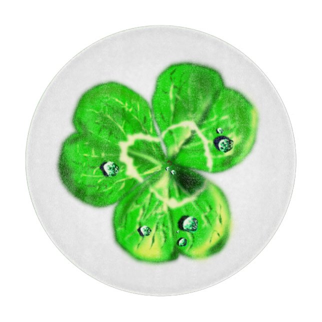 Abtropfen von Tau auf der Clover Cutting Board Schneidebrett (Vorderseite)