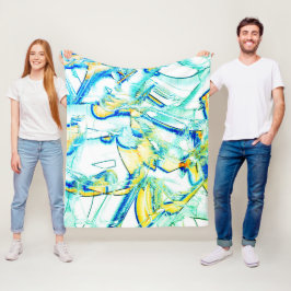 Abtropffarbene Tinte, Bild von gelben, klaren Zyan Fleecedecke