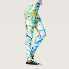 Abtropffarbene Tinte, Bild von gelben, klaren Zyan Leggings