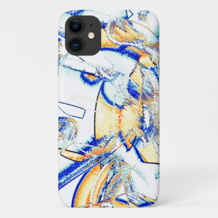 Abtropfte Tinte, Bild mit orangefarbenem und blaue Case-Mate iPhone Hülle