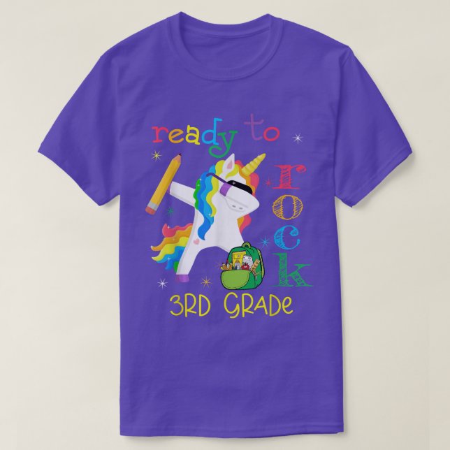 Abtrünnige Vorbereitung auf Rock 3. Klasse Einhorn T-Shirt (Design vorne)