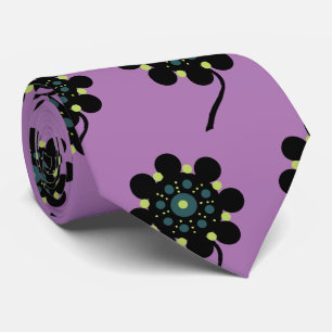 ABtsrcat Minimal Blume Neck Tie Krawatte