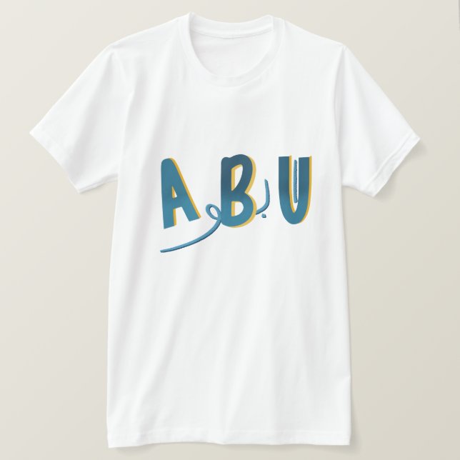 Abu arabischer Text T-Shirt (Design vorne)