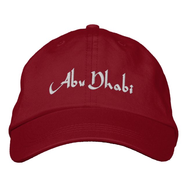 Abu Dhabi Bestickte Kappe (Vorderseite)