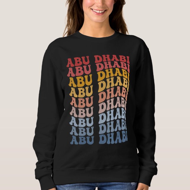 Abu Dhabi City Groovy Retro Sweatshirt (Vorderseite)