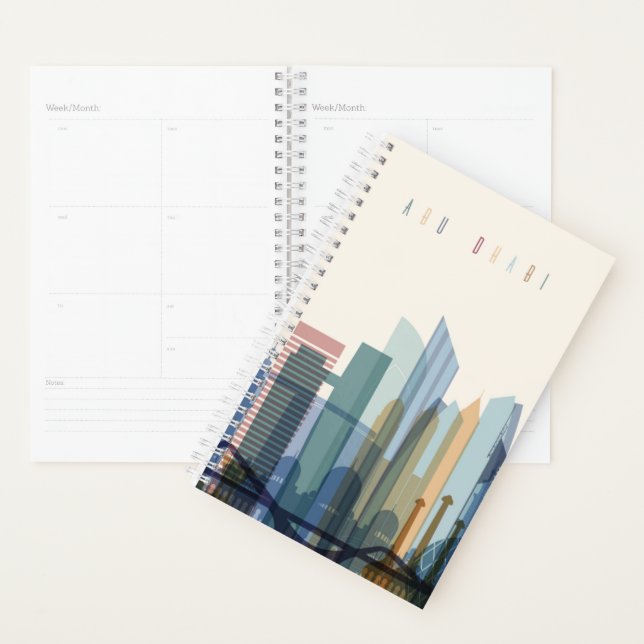 Abu Dhabi, Émirats arabes unis | Ville Skyline (Devant avec enveloppe)