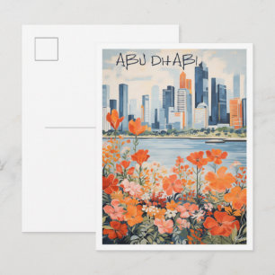 Abu Dhabi Kunst Reise  Postkarte