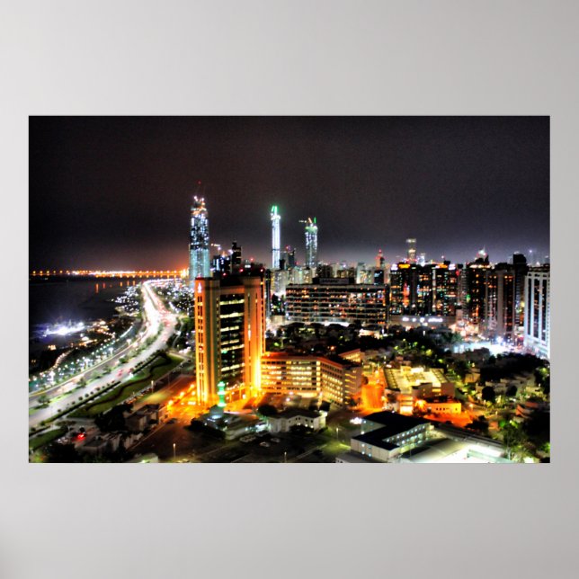 Abu Dhabi Night Poster (Vorne)