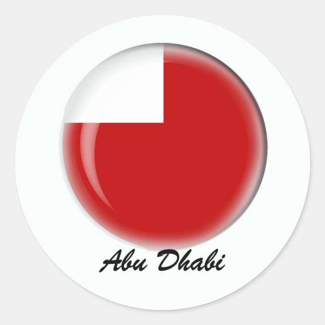 Abu Dhabi Runder Aufkleber (Vorderseite)