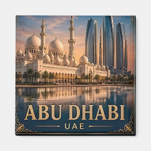 🧲 Abu Dhabi Skyline Urlaubserinnerung UAE 🌇 Magnet