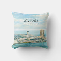 Abu Dhabi Skyline Watercolor Travel Keepsake