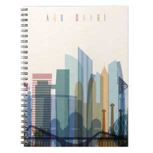 Abu Dhabi, Stadt-Skyline Arabische Emirates   Notizblock