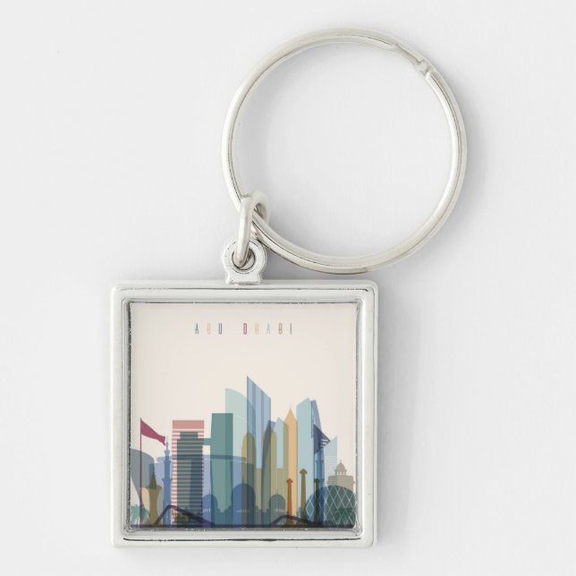 Abu Dhabi, Stadt-Skyline Arabische Emirates | Schlüsselanhänger (Vorne)