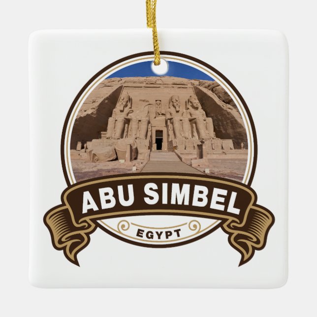 Abu Simbel Egypt Abzeichen Keramikornament (Vorderseite)