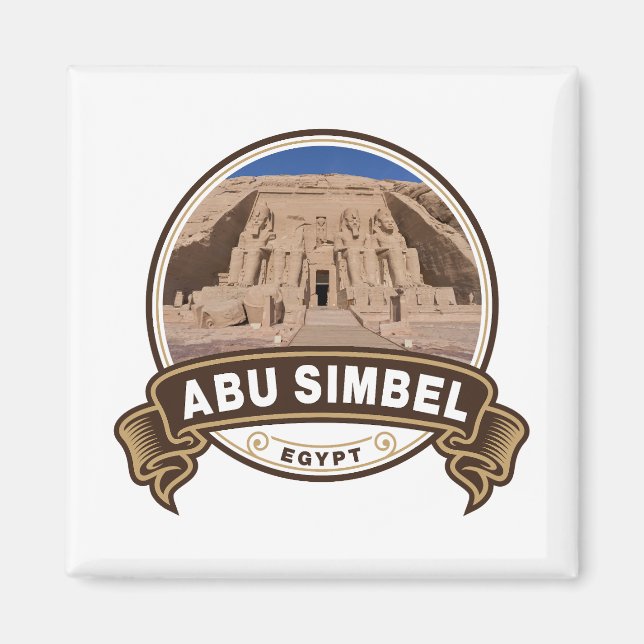 Abu Simbel Egypt Abzeichen Magnet (Vorne)