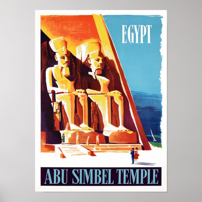 Abu Simbel Egypt Vintage Poster (Vorne)