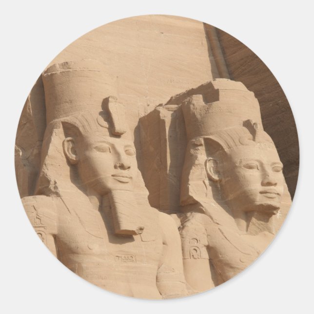 abu simbel kings runder aufkleber (Vorderseite)