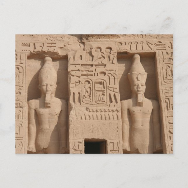 Abu-Simbel-Schriftzeichen Postkarte (Vorderseite)
