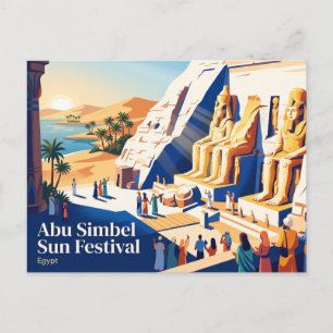 Abu Simbel Sonnenfestival Ägypten Postkarte