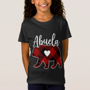 Abuela Bear Christmas Buffalo Kariert Red White &  T-Shirt