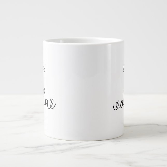 Abuela Established New Grandmother Gift Jumbo-Tasse (Vorderseite)