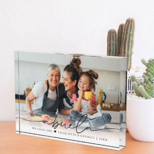Abuela Script Overlay   Wir Liebe Sie Fotoblock