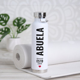 Abuela | Spanische Oma Custom Date Simple Trinkflasche