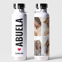 Abuela | Spanischer Oma Individuelle Name 4 Foto Trinkflasche