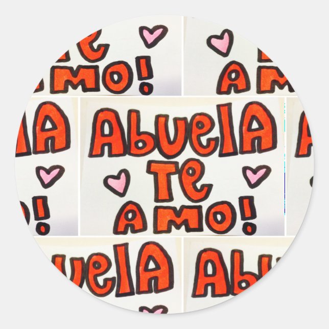 Abuela Te Amo Sticker von Tamara Diaz Kunst, Dicht (Vorderseite)