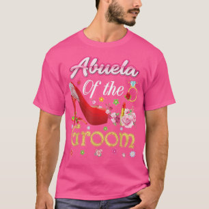 Abuela von der Groom glücklichen Hochzeit Blume ro T-Shirt