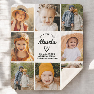 Abuela We Liebe you Hört Moderne FotoCollage Sherpadecke