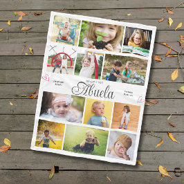 Abuela We Liebe You Personalisiert Hearts Fleecedecke