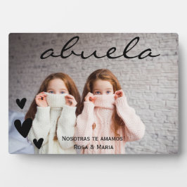 Abuela We Love You Personnalisé Photo Plaque