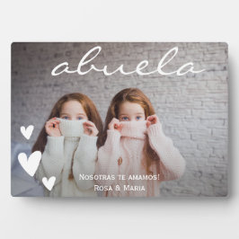 Abuela Wir Liebe Sie Personalisiert Foto Plaque Fotoplatte