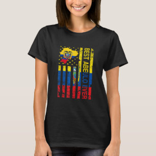 Abuelo Ecuadorian Opa - Ecuador USA Flag Fathe T-Shirt