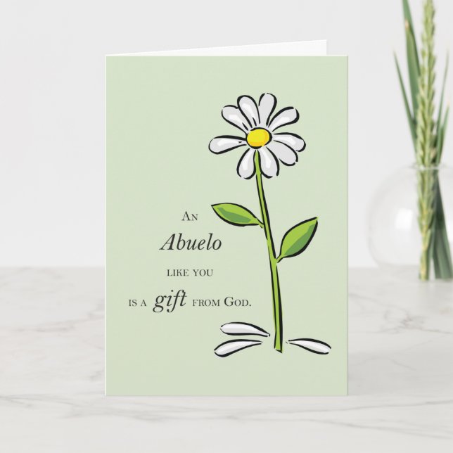Abuelo Geschenk von Gott Daisy Religiöse Großelter Karte (Vorderseite)